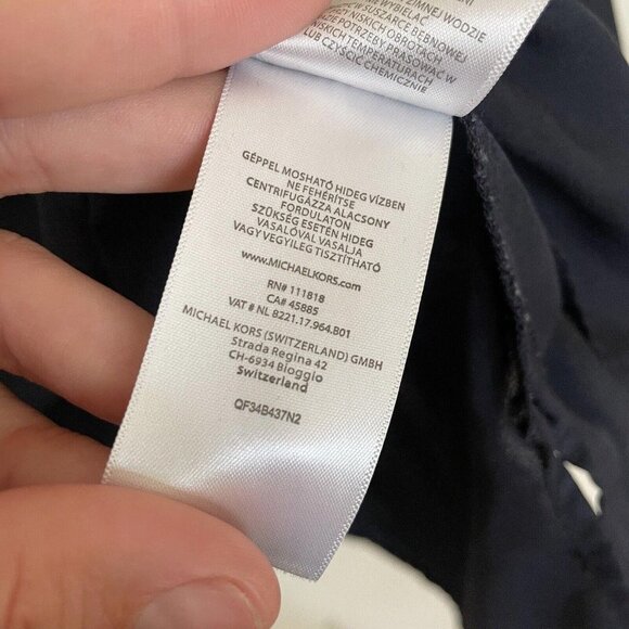 womens michael kors tops Top Blouse Shirt Blue Size 6 - Picture 6 of 11